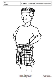 iskoçya boyama sayfaları